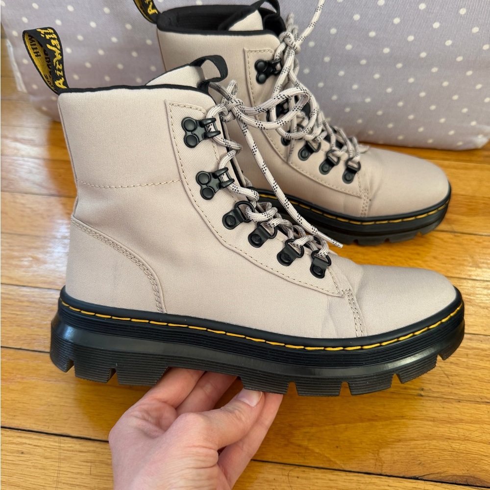 Dr. Martens Women's Beige Combat Boots
